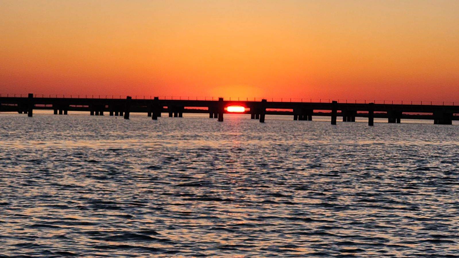 Early light over open Southeast Louisiana water